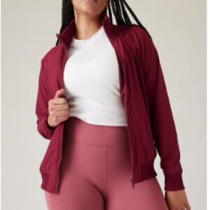 Athleta Red/Maroon/Burgundy Brooklyn Bomber Jacket